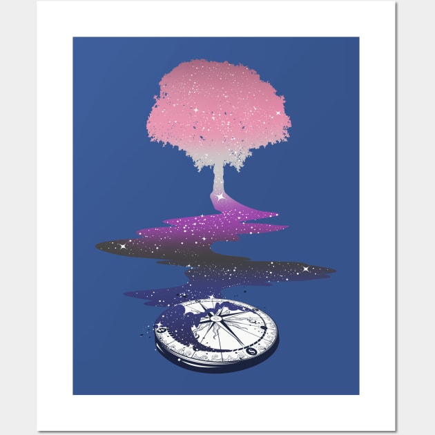 Genderfluid Tree LGBT Pride Flag Wall Art by Psitta